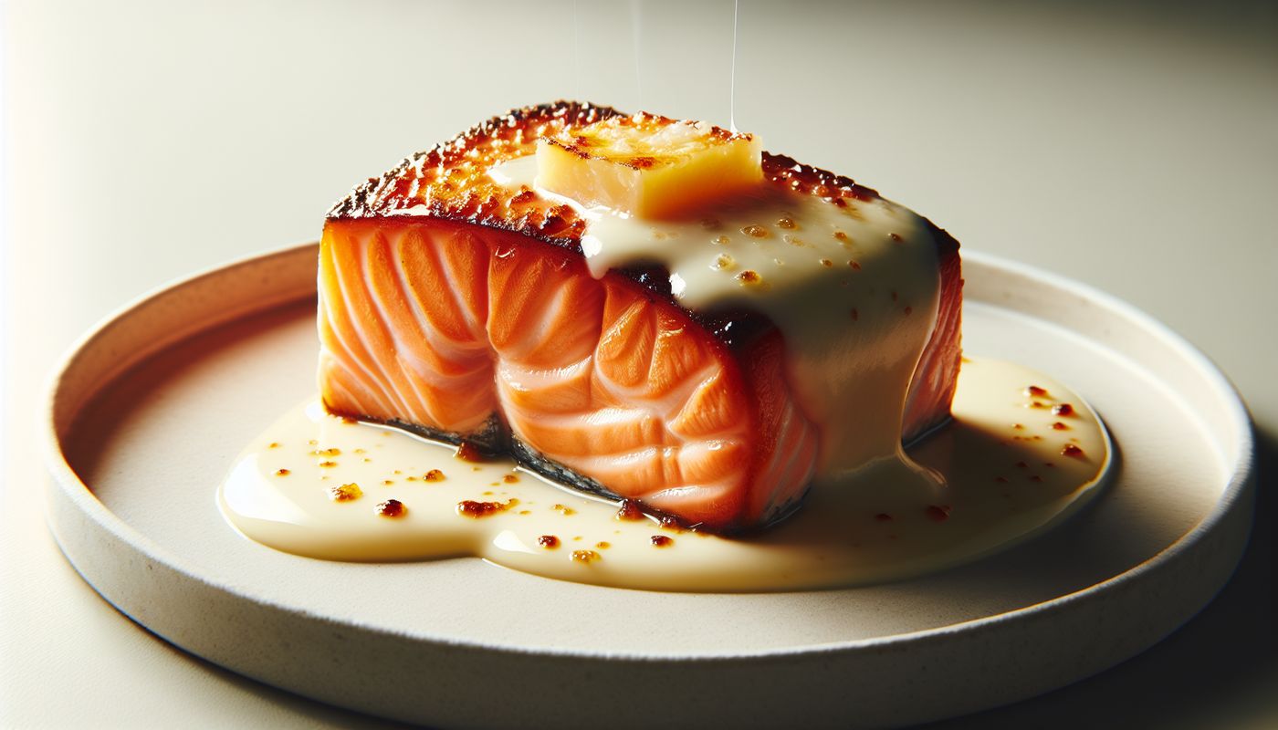 Salmon with Parmesan Cream Sauce