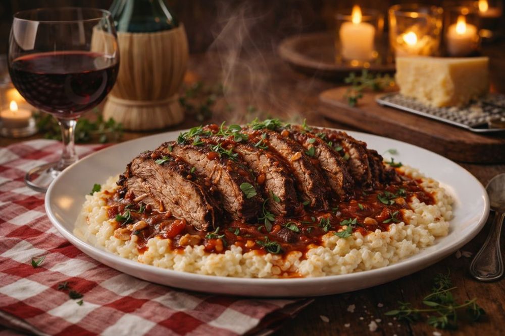 Italian Pot Roast & Parmesan Risotto