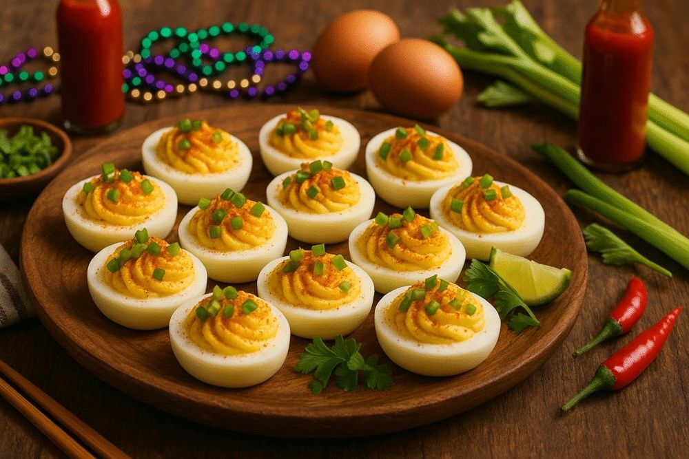 Spicy Bayou Deviled Eggs
