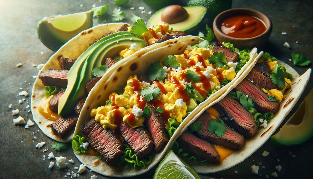 Grilled Steak and Egg Tacos