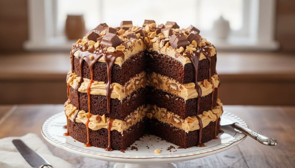 Snickers Layer Cake
