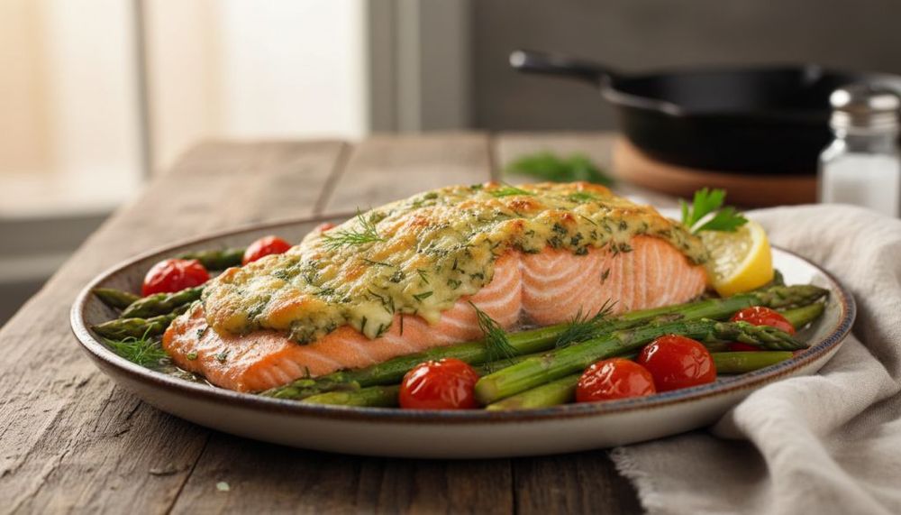 Baked Boursin Salmon