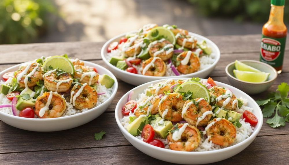 Cilantro Lime Shrimp Rice Bowls
