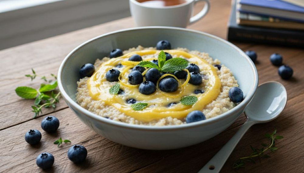 Blueberry Lemon Quinoa Porridge