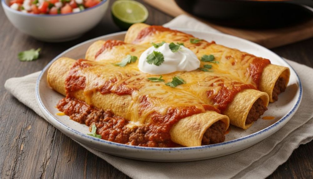 Easy Ground Beef Enchiladas