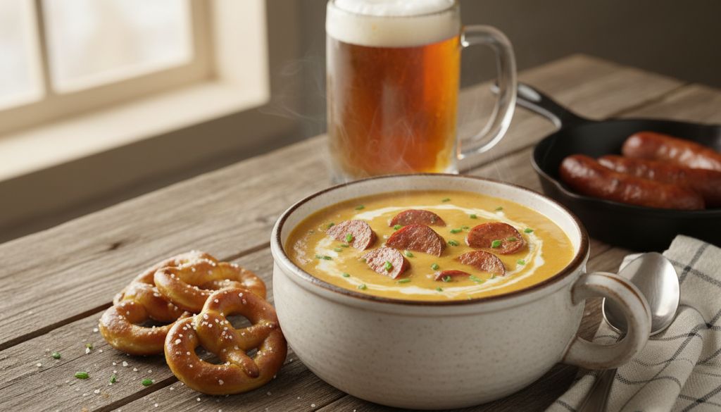 Creamy Beer Cheese Sausage Soup