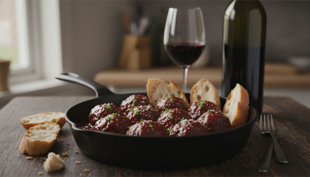 Red Wine Meatballs