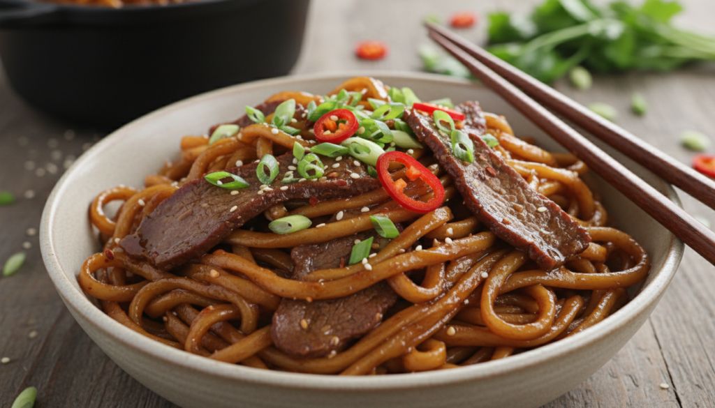 Sticky Beef Noodles