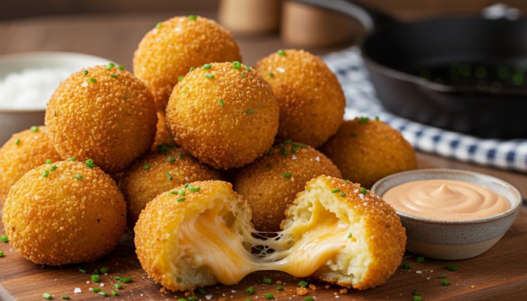 Crispy Potato Cheese Bombs