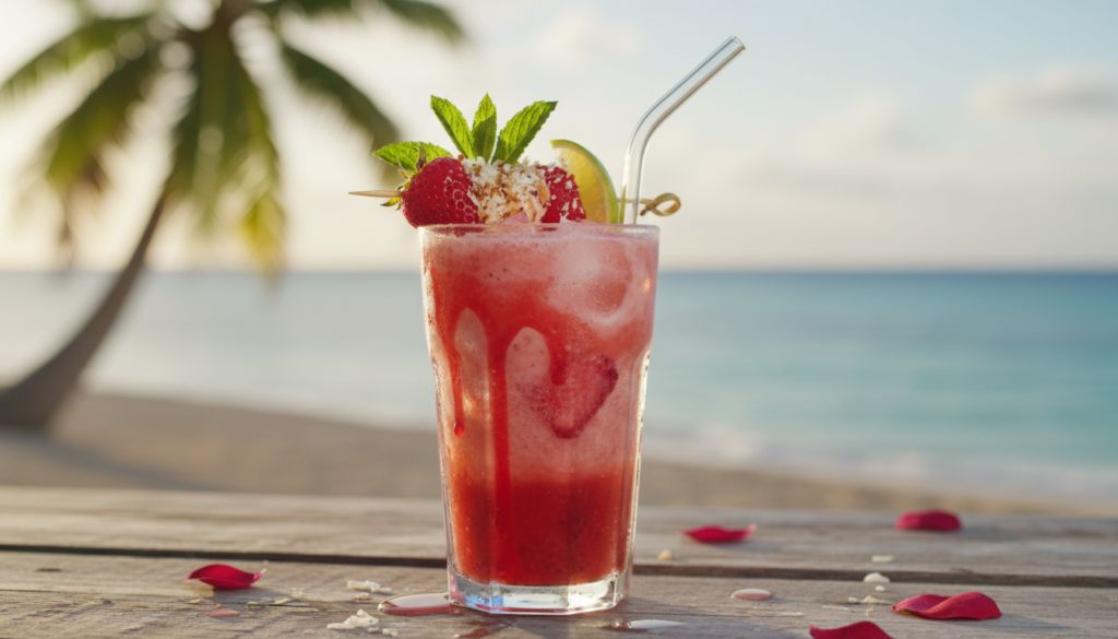 Strawberry Coconut Rum Punch