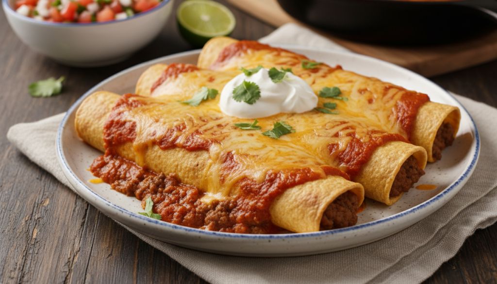 Easy Ground Beef Enchiladas
