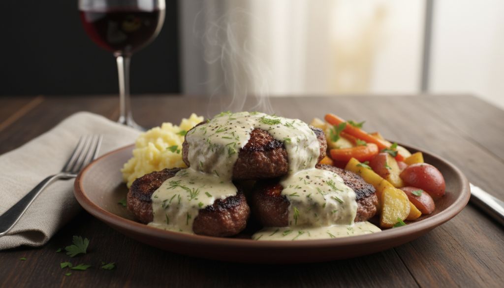 Salisbury Steaks in Horseradish Sauce
