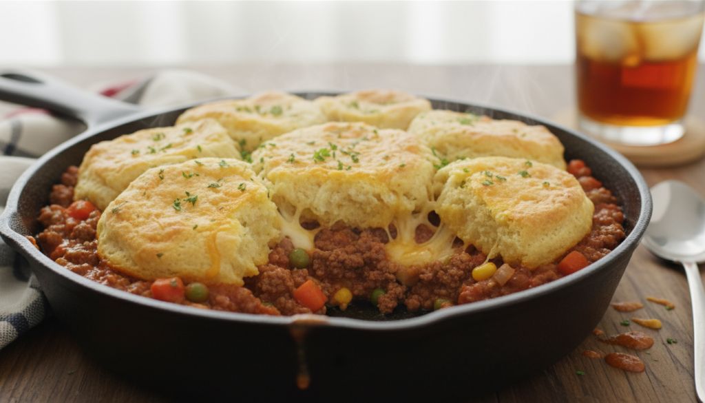 Ground Beef and Biscuit Bake