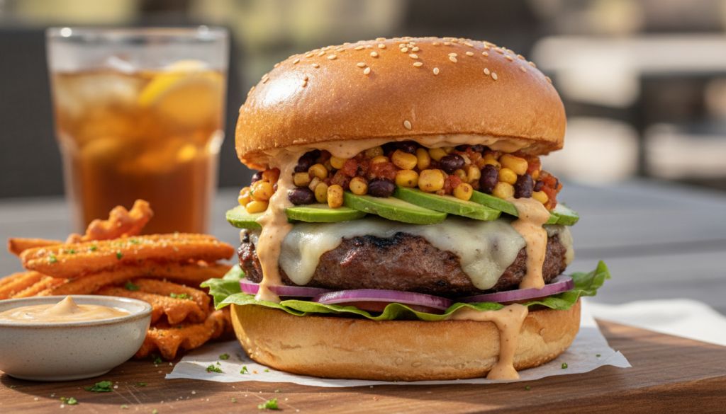 Grilled Southwest Burger with Chipotle Mayo