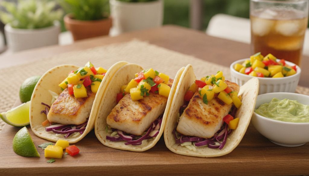Fish Tacos with Mango Salsa