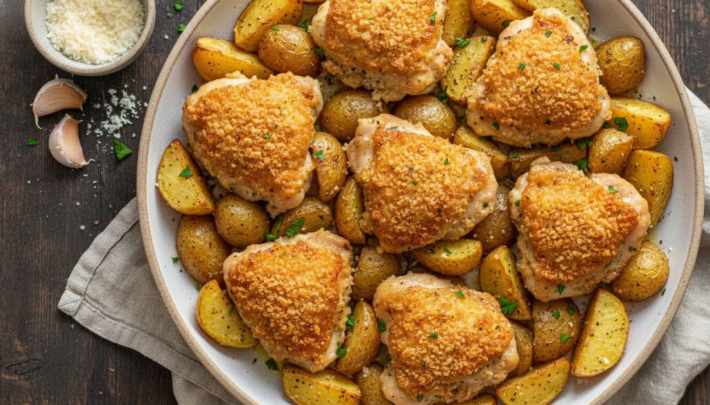 Garlic Parmesan Chicken and Potatoes