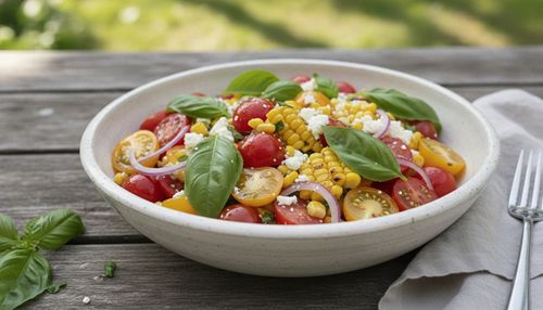 Corn & Tomato Salad with Fresh Basil