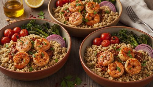 Calabrian Chili Shrimp & Farro Bowls
