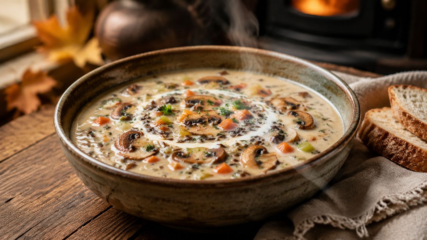 Wild Rice Mushroom Soup