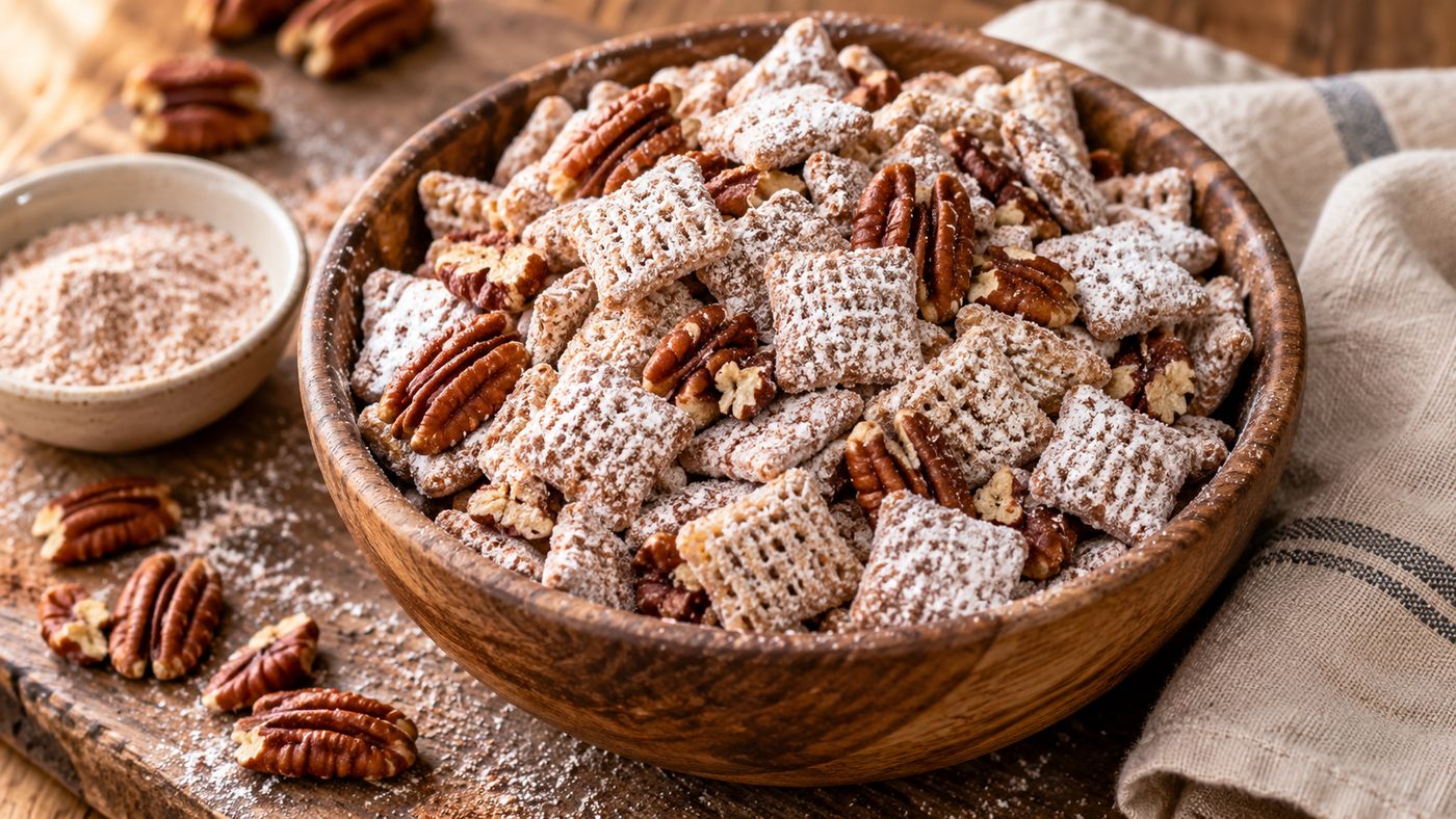 Cinnamon Pecan Puppy Chow