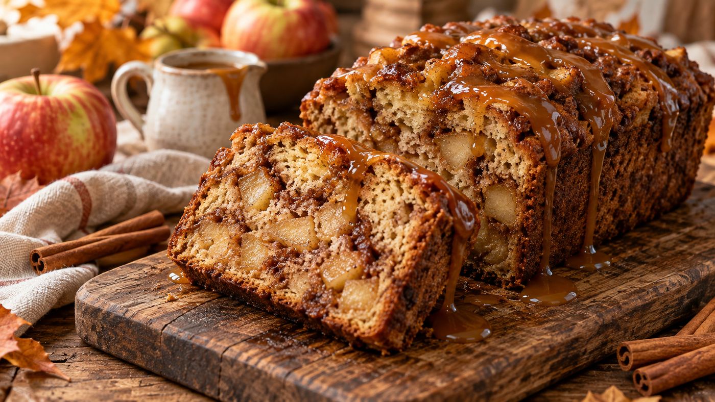 Caramel Apple Fritter Bread