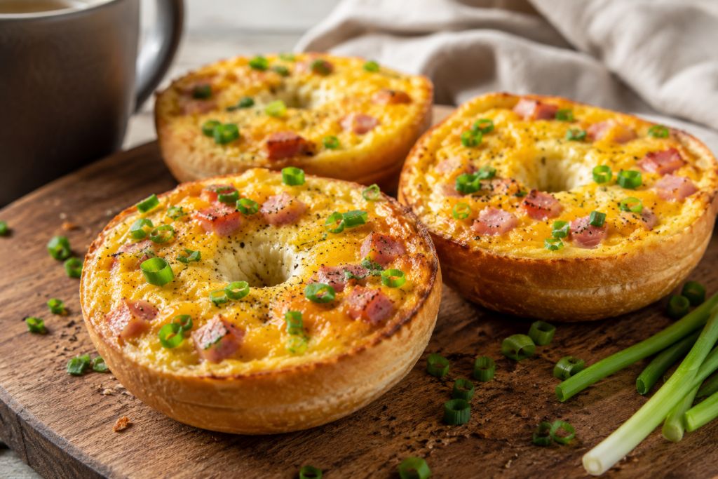 Quiche Stuffed Bagels