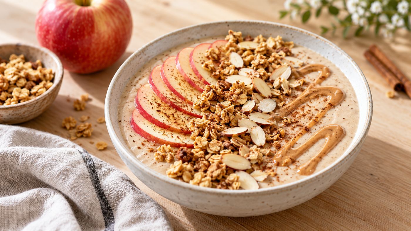 Apple Cinnamon Protein Smoothie Bowl