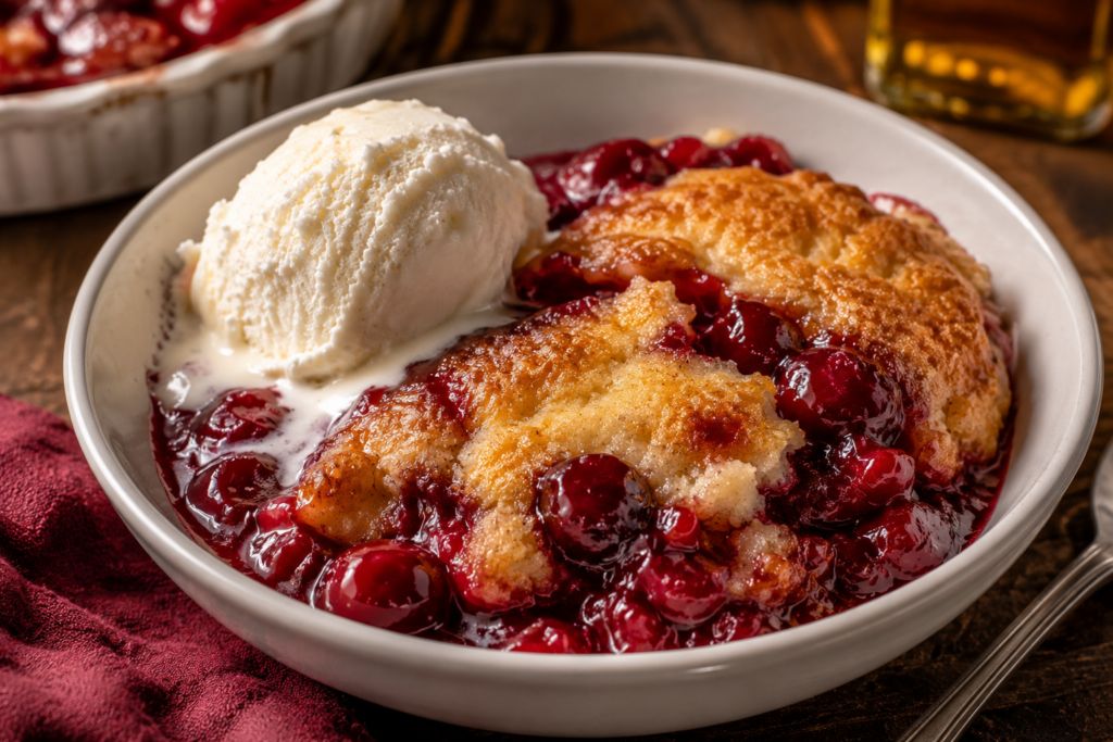 Cherry Bourbon Cobbler