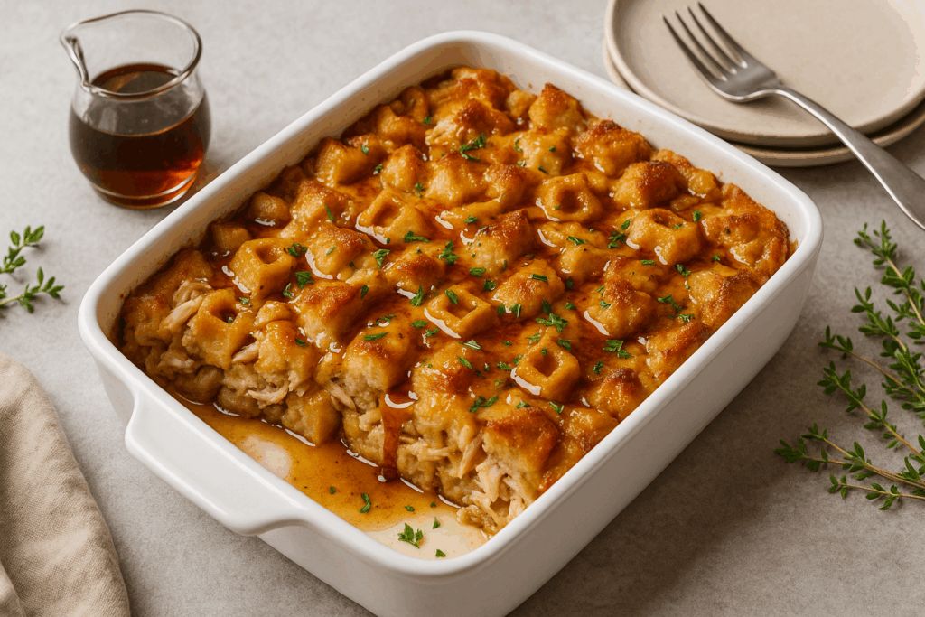 Chicken & Waffle Casserole