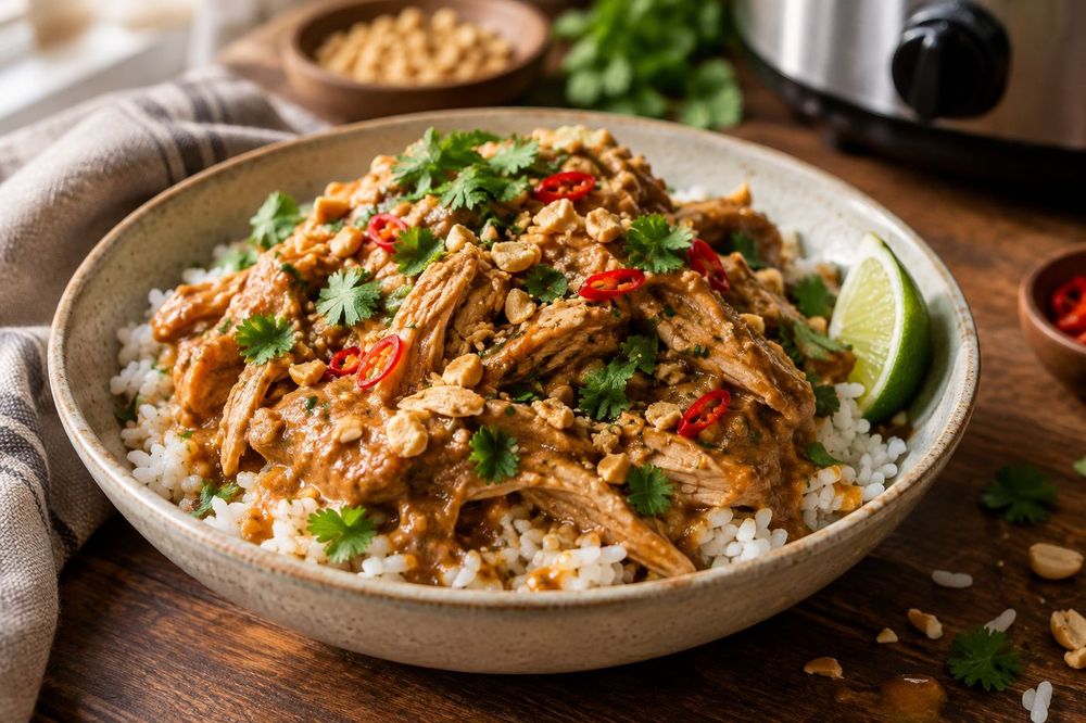 Slow Cooker Thai Peanut Chicken