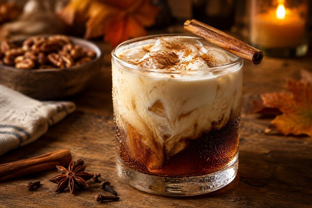 Pumpkin Spice White Russian Cocktail