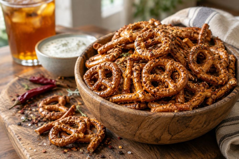 Spicy Seasoned Pretzels Recipe