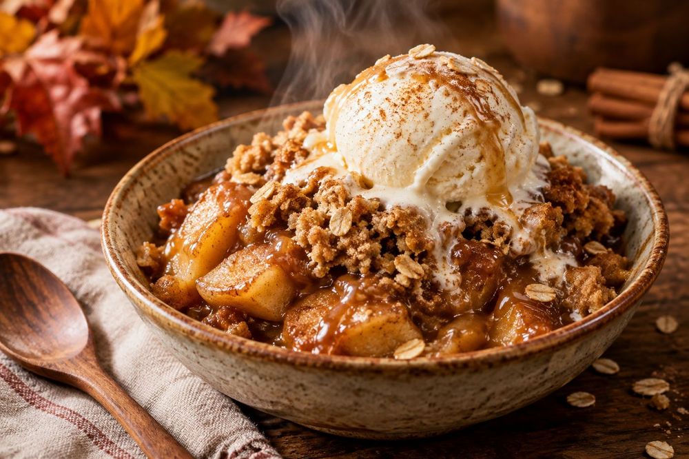 Crockpot Caramel Apple Crumble Recipe
