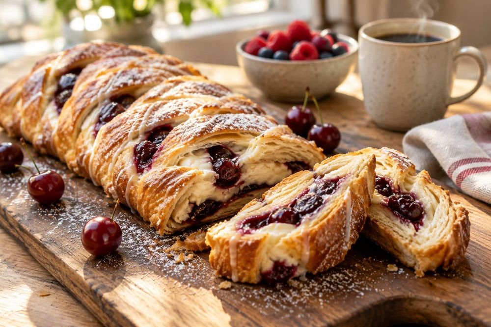 Cherry Cheese Danish Braid Recipe