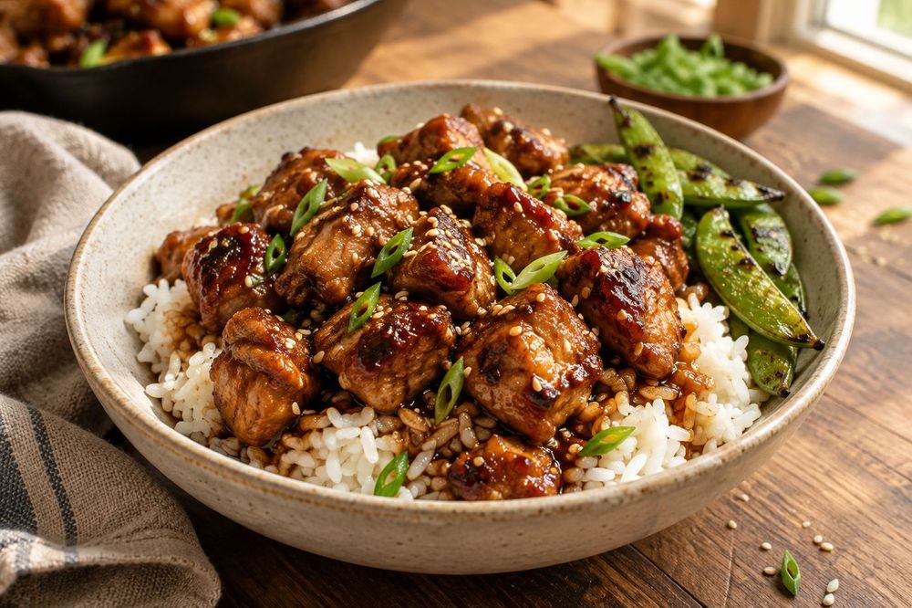 Bourbon Chicken and Rice