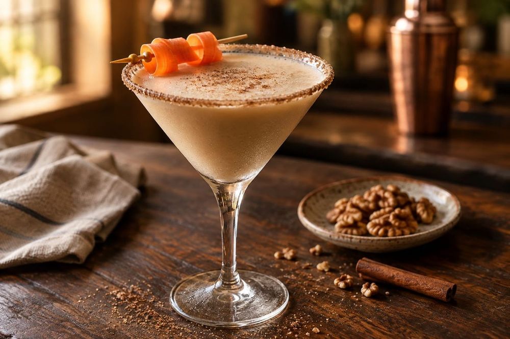 Carrot Cake Martini Cocktail