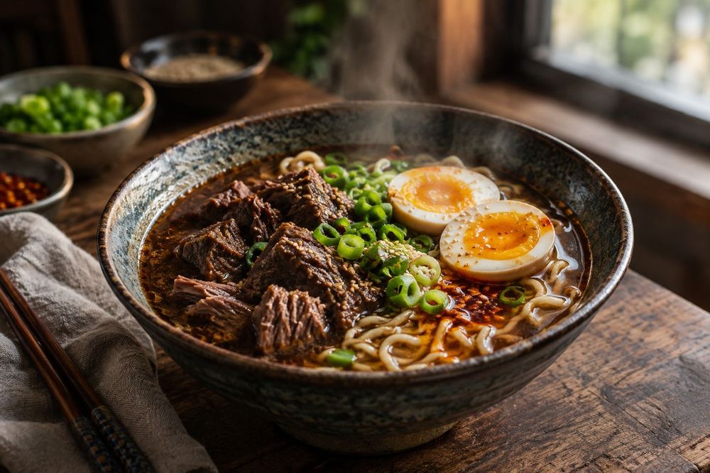 Slow Cooker Beef Ramen