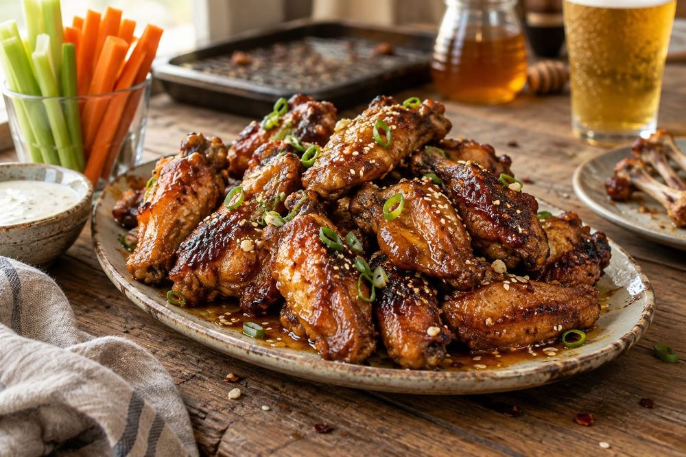 Sweet Honey Garlic Chicken Wings