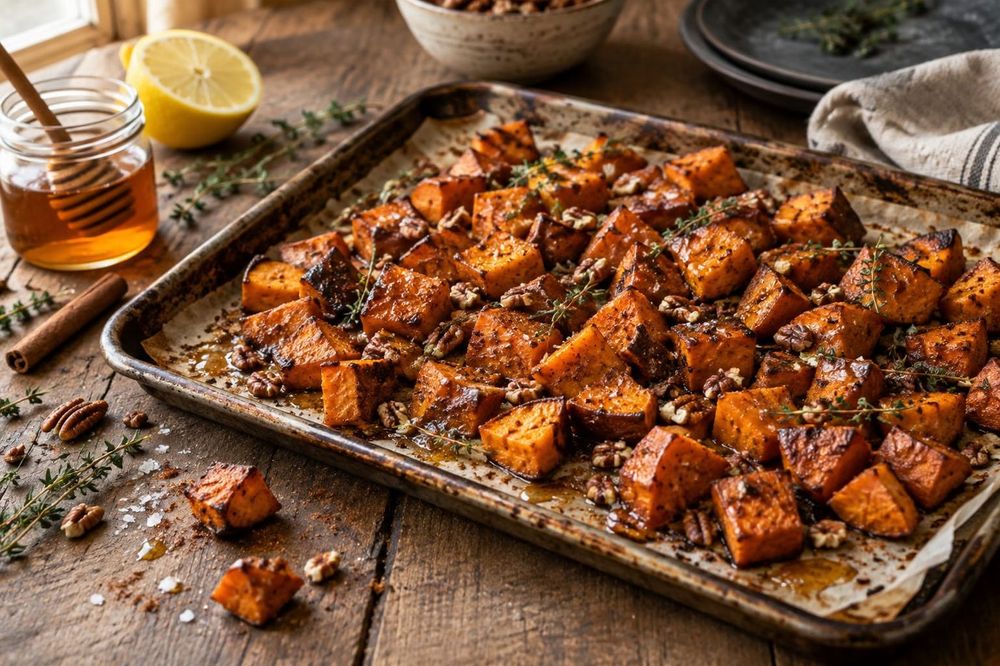 Honey Roasted Sweet Potatoes