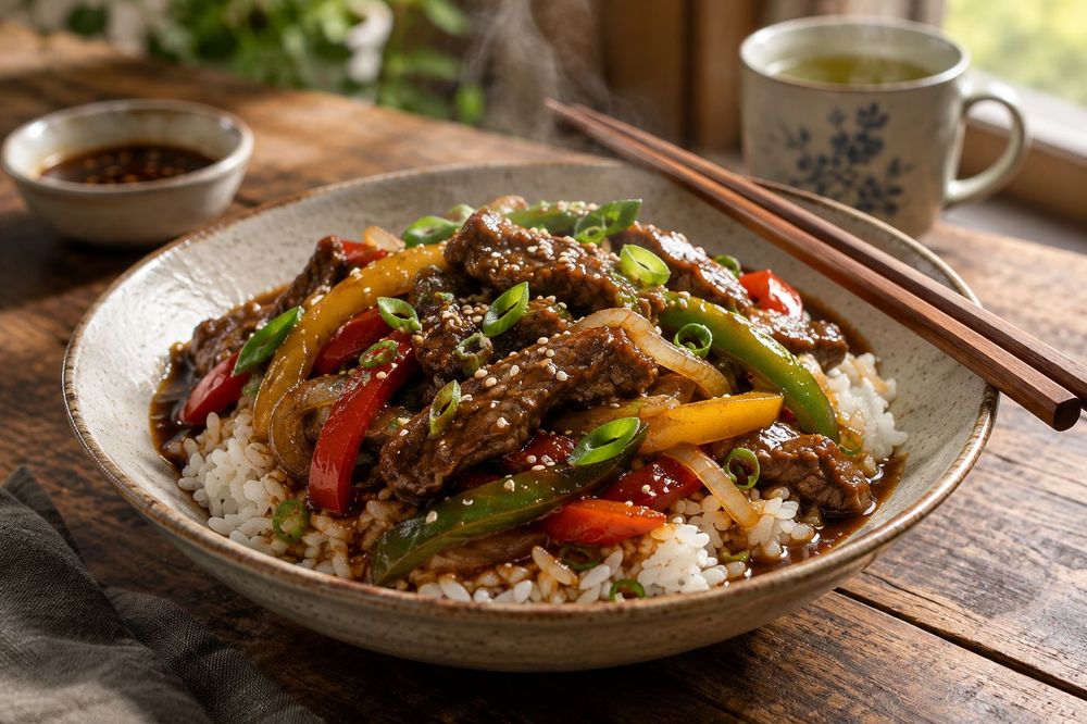 Slow Cooker Pepper Steak