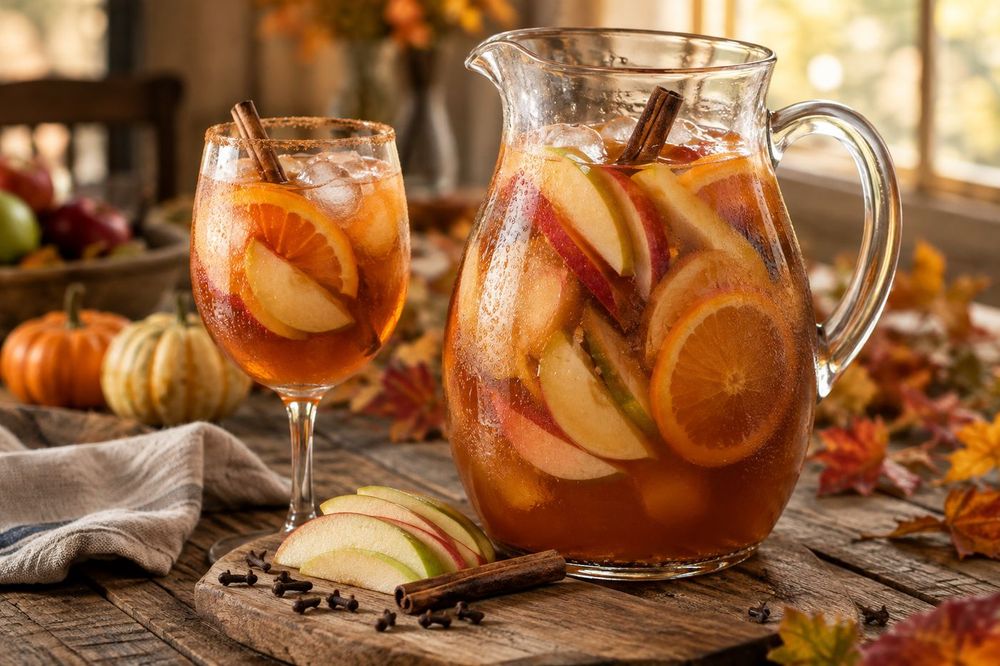 Apple Cider Bourbon Autumn Sangria