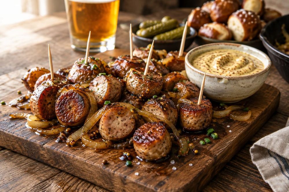 Easy Beer Brat Bites