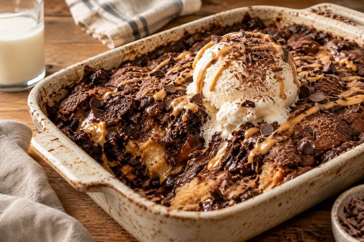 Chocolate Peanut Butter Dump Cake