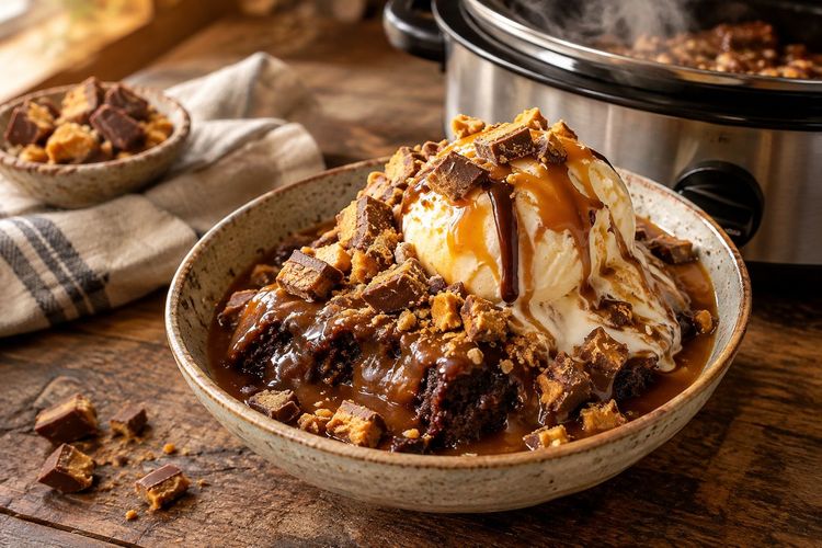 Slow Cooker Butterfinger Cake