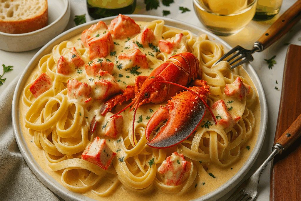 Creamy Lobster Fettuccine