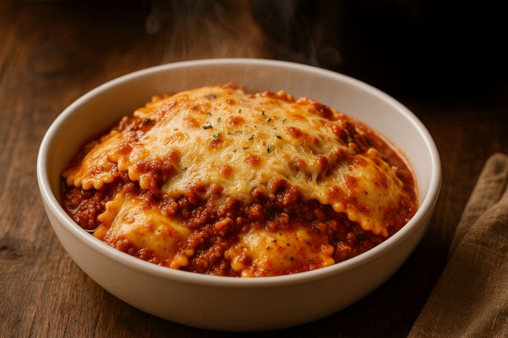 Crockpot Ravioli Lasagna