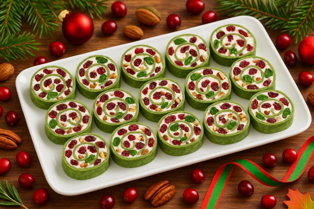 Festive Christmas Cranberry Roll Ups
