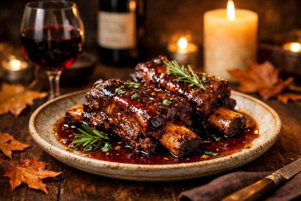 Maple Bourbon Glazed Short Ribs