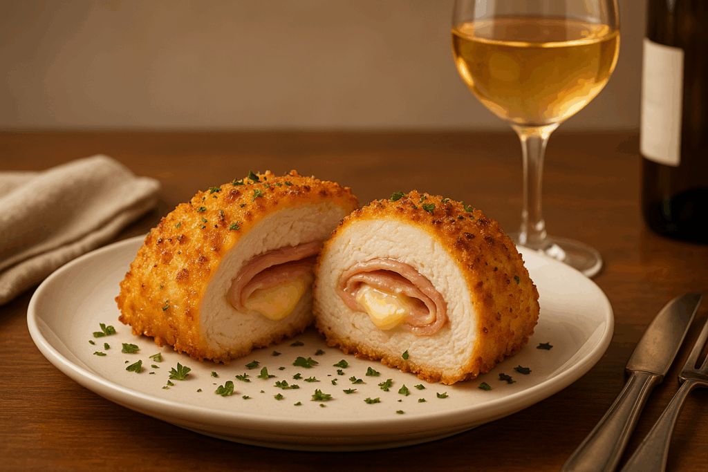 Quick Ham and Cheese Stuffed Chicken Breast