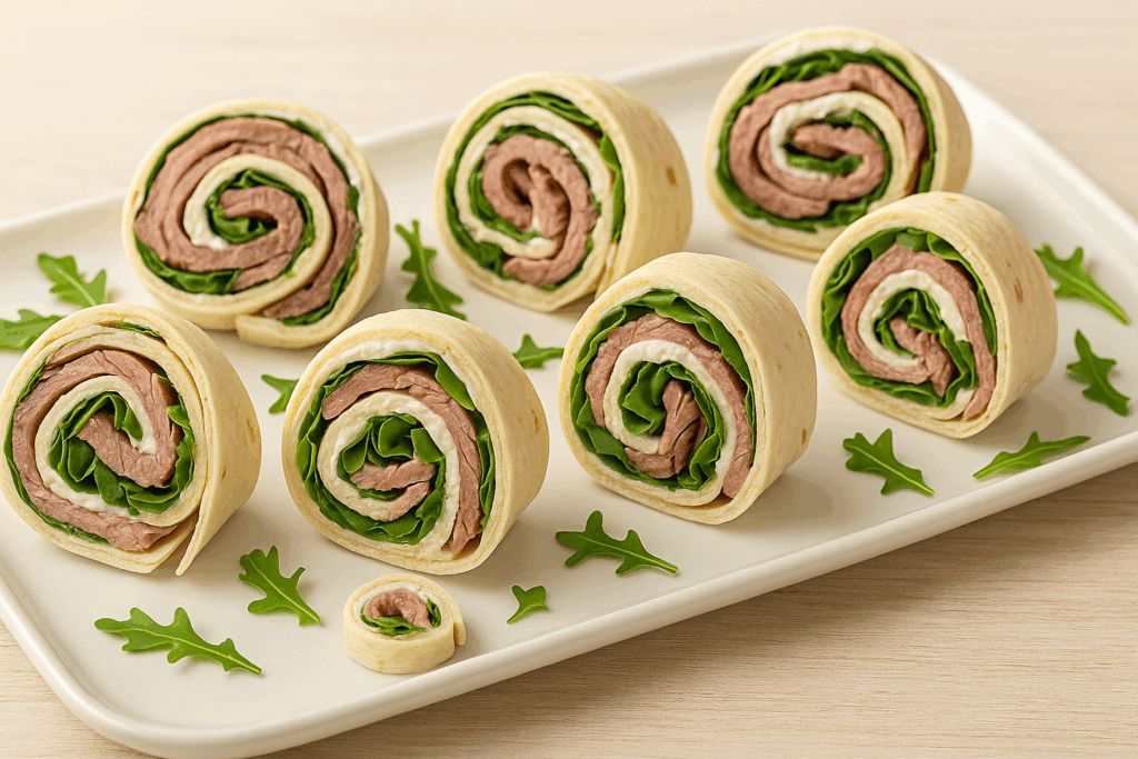Roast Beef Horseradish Pinwheels